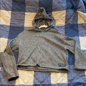 PINK crop sweater with hood